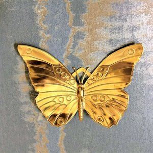 Golden Butterfly Scarf Clip Brooch Pin